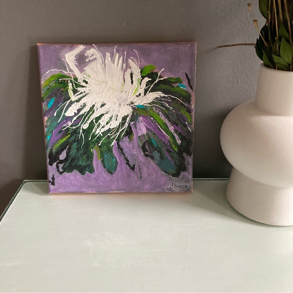 Original Small Painting On Wood Frame
